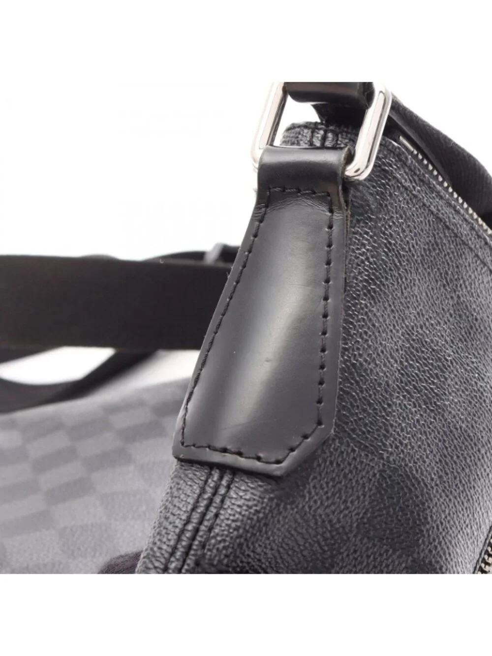 Louis Vuitton Shoulder Bag Mick PM Damier Graphite Canvas Leather
